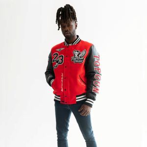 Men's Embroidered Varsity Letterman Jacket  Custom Design Options for School, College, and Team Apparel