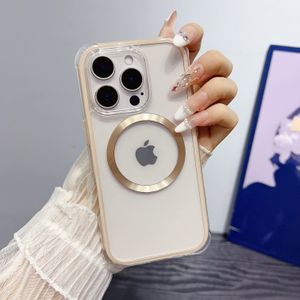 Funsun Luxury Design Magnetic Wireless Air Bag Anti-Fall PC Material Case Cover for iPhone 14/15/16 Pro Max Mobile Phone Cases