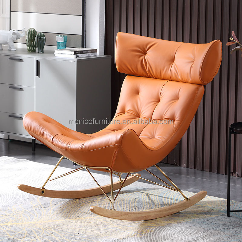 Ganzhou Monikou Technology Co., Ltd. Popular snail rocker sofa Nordic balcony lazy casual living room sofa single sofa luxury recliner