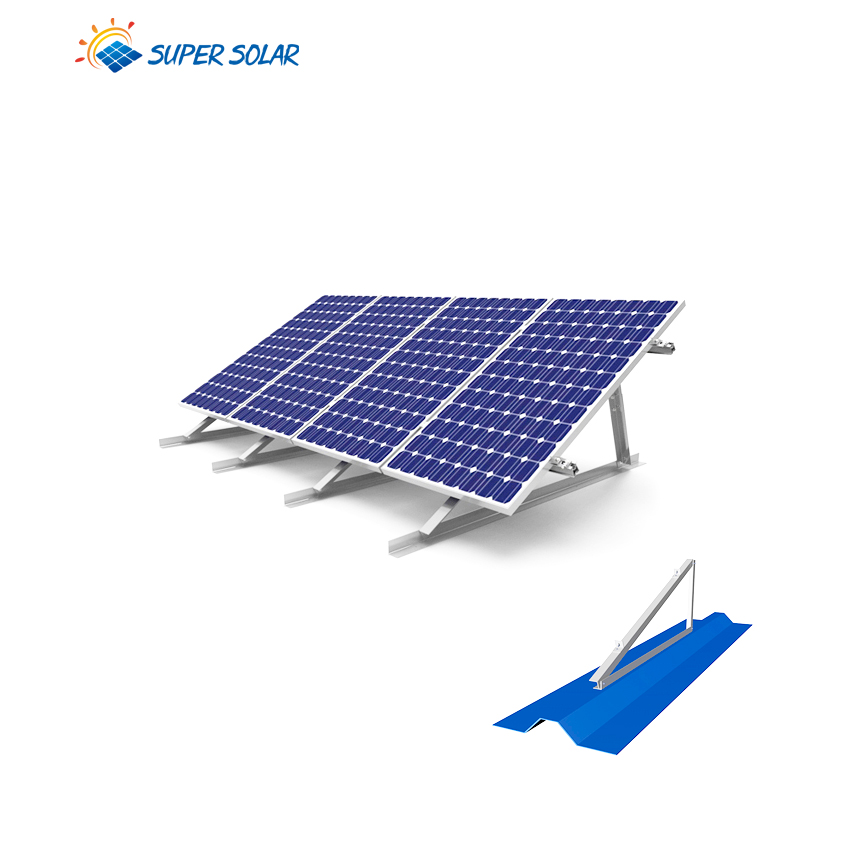 Solar roof mounting bracket Solar triangle aluminum bracket support on metal roof or concrete roof solar roof mounting for korea