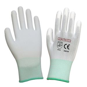 Cheap Hand Protective Polyurethane Coated Work Gloves 4131 Nylon PU Dipped Cleanroom Gloves for Electricsl Factory Poly gloves
