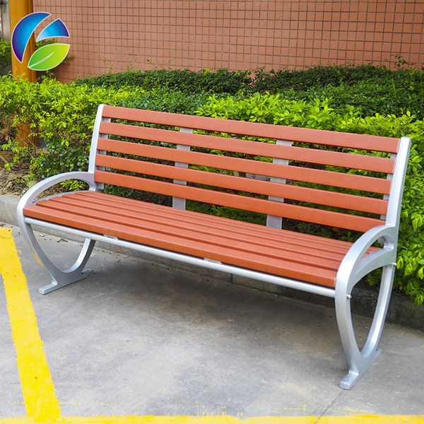 Modern Luxury Cast Aluminum Legs Outdoor Furniture Table and Chair Set Park Long Bench