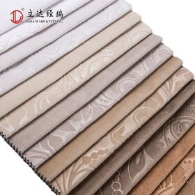 China supplier luxury pattern designs polyester fabric material for sofa set