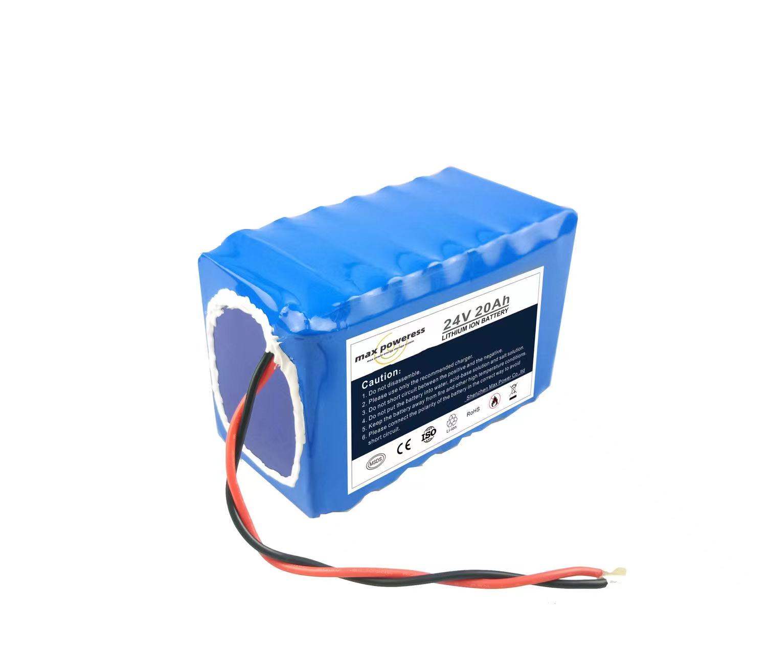 Max Power  24V 20Ah Battery Pack  Lithium ion battery