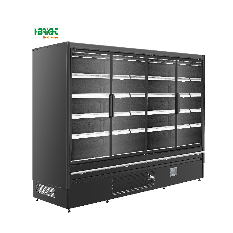 Zhangjiagang Highbright Retail Display Factory Highbright R290 Commercial LED Lighting Freezer Convenience Drink Display Supermarket Refrigerator