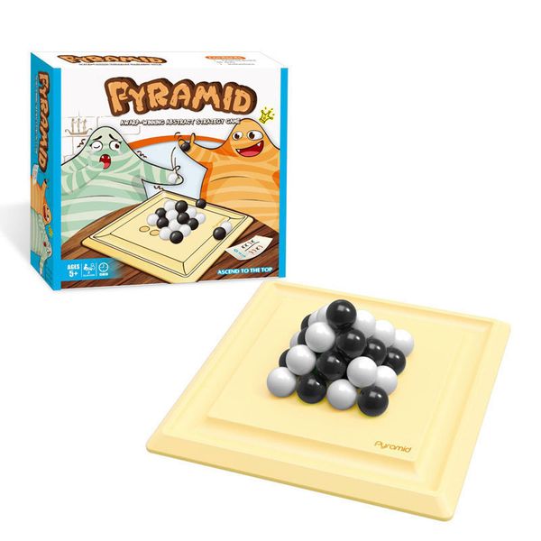 High Quality Ball Stacking Board Game Chess Educational Toys Children Intelligence Development Pyramid Black and White Chess Toy