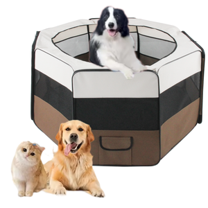 Pawise New Arrival Portable Breathable Mesh Foldable Dog Playpen Indoor Outdoor Folding Pet Soft Playpen Pop Up Dog Playground