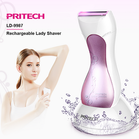 PRITECH Waterproof Wet Dry Use Home Legs Hair Removal  Body Care Epilator Electric Rechargeable Lady Shaver