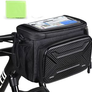 Waterproof TPU Large Screen Phone Storage Hard Shell E-Bike Front Bag Quick Release Large Capacity Handlebar Bag