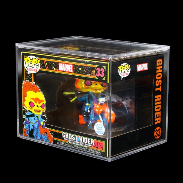 Deluxe Ghost Rider Vinyl Figure Protector Magnetic Acrylic Ride Pop Collection Hard Stack Case
