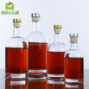 200ml 375ml 500ml 750ml 1000ml flint glass vodka bottle liquor gin whiskey spirit alcohol tequila rum container bottles with co
