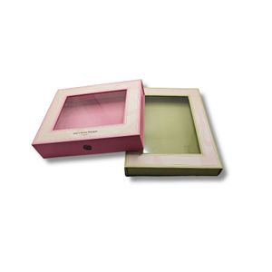 Food Paper Packaging Manufacturers Custom Magnetic Closure Pvc Clear Window Gift Box