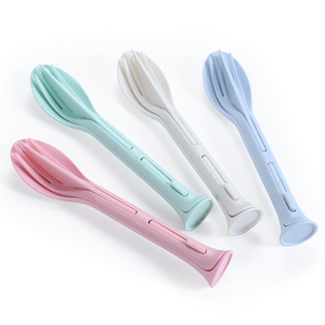 BPA Free Cutlery Set knife fork spoon in a case Straw cutlery set