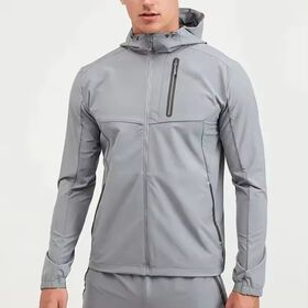 OEM Men custom logo design windbreaker rain jacket nylon softshell waterproof woven outdoor sports running jacket for men