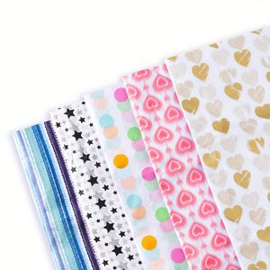 5 Patterns Gift Wrapping Tissue Paper Assortment, Wrapping Paper Bulk For Packaging, Boutique, Wine Cosmetics