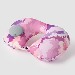 Wholesale Custom  Compact Cooling Camo Inflatable Folding Neck Pillow for Travel