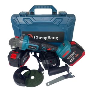 21V Portable Industrial Brushless Electric Angle Grinder Cordless Battery Power Polisher Rechargeable Cutting Machine Trigger