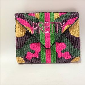 Designer Colorful Fancy Fashionable Beaded Pretty Women Clutch Bag for Parties and Wedding at Lowest Price from India