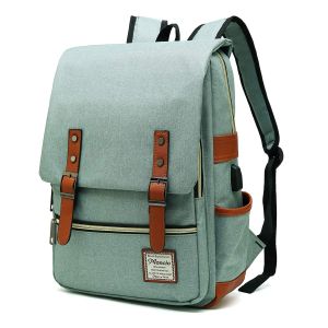 Stylish Waterproof Nylon USB Charging Unisex Universal Business College Backpack, Suitable for College Students,Office Workers