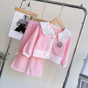 Conyson hot sale fashion Source factory leisure Long Sleeve baby girl clothes princess kids casual autumn 2 pieces Clothing Sets