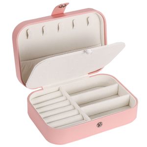 Jewellery  PU Leather waterproof  Box Storage Organizer Case Gift  Zipper Portable Women Display Travel Case Jewelry Box