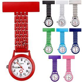 Manufacturer Custom logo Stylish Metal Clip-on Pocket Quartz Analog Brooch Medical Nurse Fob Watch Gift nursingPopular