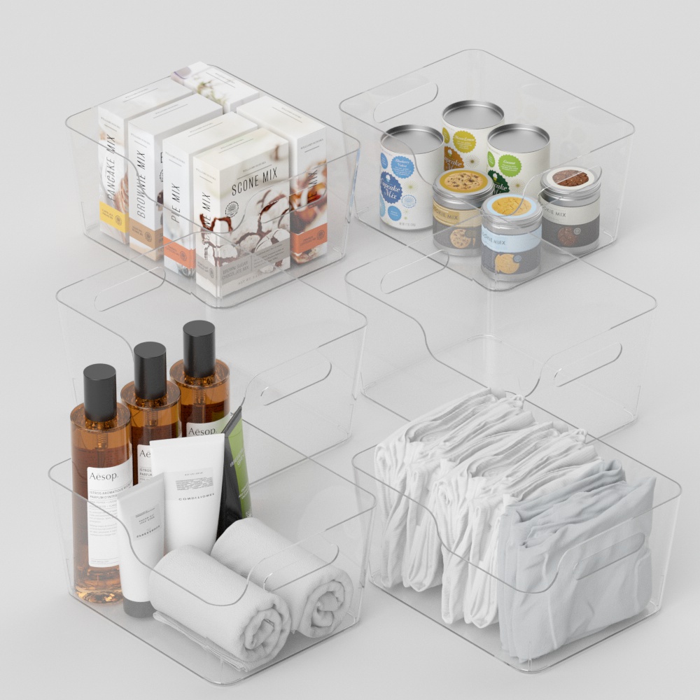 Plastic Refrigerator Storage Box Fridge Storage Bins Clear Storage Organizer Pantry Organizers Kitchen Bathroom Wholesale