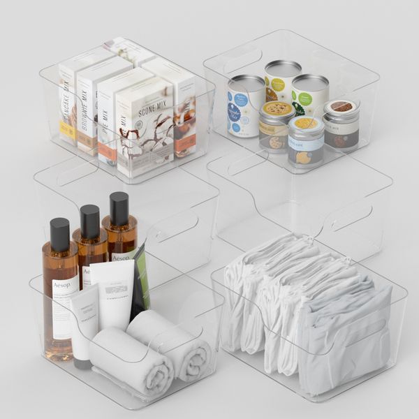 Plastic Refrigerator Storage Box Fridge Storage Bins Clear Storage Organizer Pantry Organizers Kitchen Bathroom Wholesale
