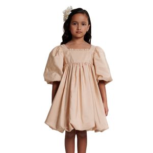 Casual Hooded Dresses for Girls Age 2-12 Children's Knitted Fabric Spring Print for Teenagers