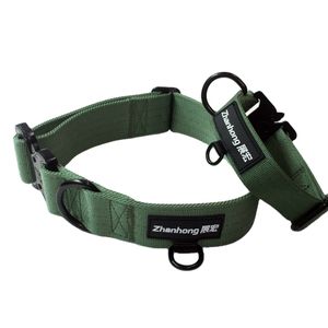 dog collar components engraved Custom Nylon Dog Training Collar Ring for Pet Outings