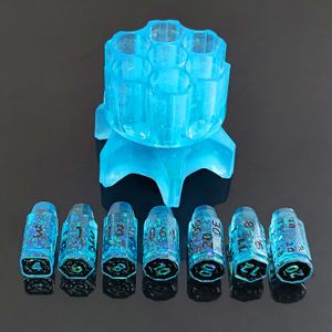 Popular Trend Spinning Revolver Cylinder Holder Dice Polyhedral DND Resin Bullet Dice for Role Playing Games