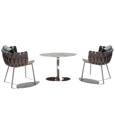 Guangzhou Tiancheng Aluminum Industry Co., Ltd. Outdoor Nordic balcony rattan woven table chair rattan chair combination outdoor courtyard balcony garden leisure villa