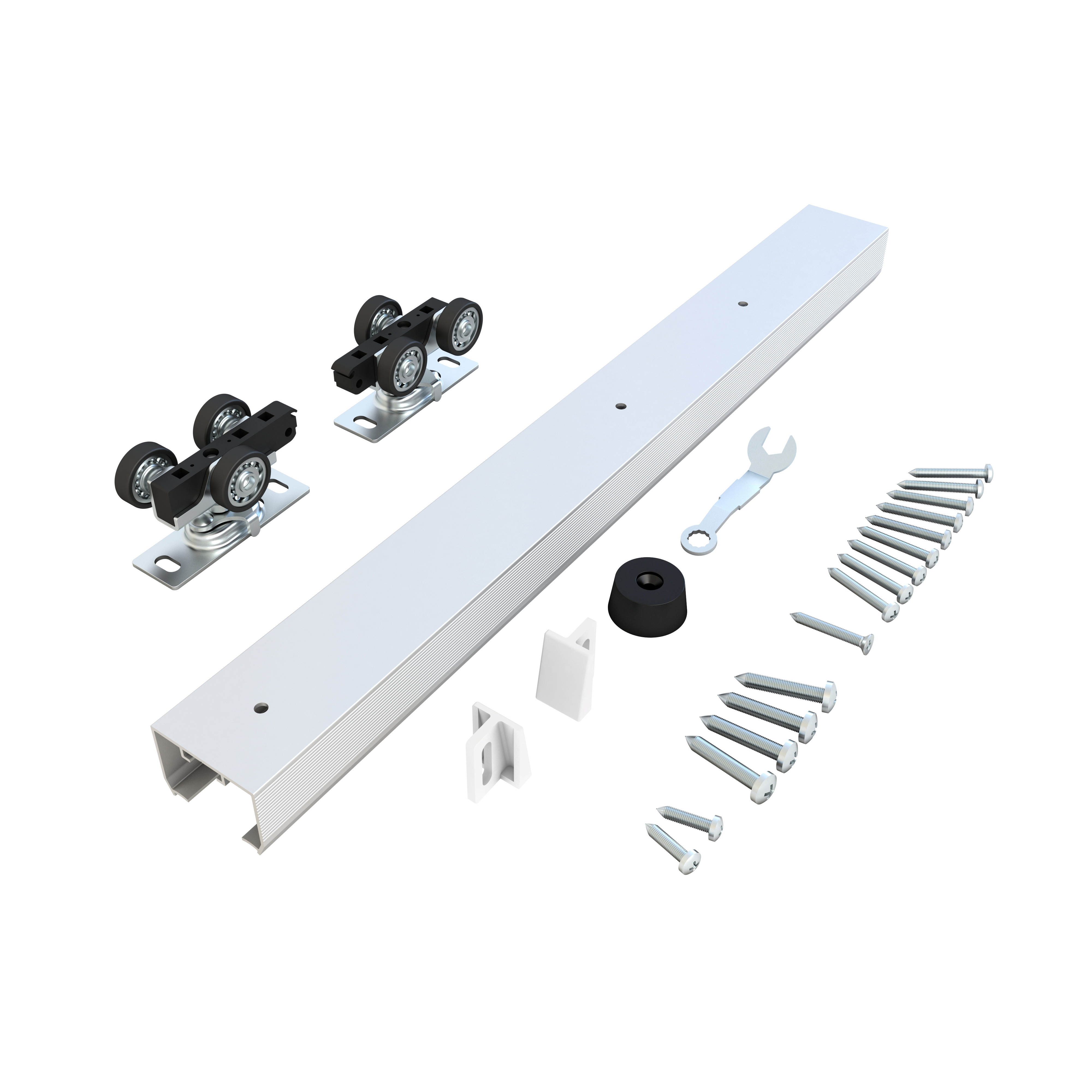 6ft(72inch) MPP sliding pocket door track and hardware set