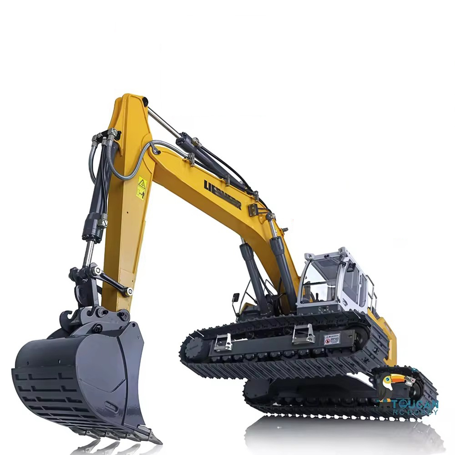 Nanning Dazuiniao Technology Co., Ltd. 1/14 Hydraulic RC Excavator XDRC 945 For Remote Control Truck Yellow RTR Model Toucan Assembled Digger Metal Bucket