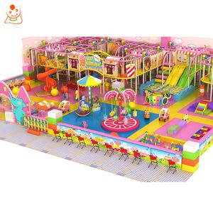 Kids Play Area Indoor Commercial soft Playground Plastic Double Slide Park Equipment