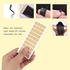 Hair Extension Tape Tabs Wig Adhesive Double Sided Strong Hold Waterproof Hair Replacement Tape for Hair Extension Lace Toupee
