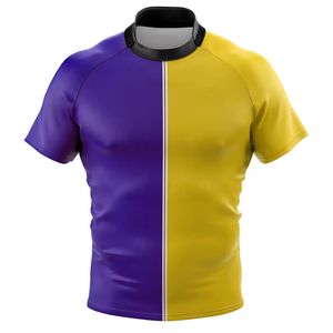 Digital print Rugby Jersey  Short Sleeve Breathable Embroidery Stitched Rugby Jersey