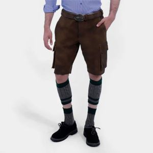 Custom Leather Bavarian Shorts Authentic Lederhosen with Embroidery and Adjustable Suspenders for Oktoberfest and Festivals