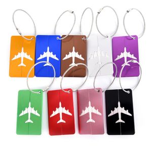 Factory Supply Customized  Alloy Bulk Blank Name Tags  Airplane Metal Travel ID Anodized Aluminum Luggage Tags