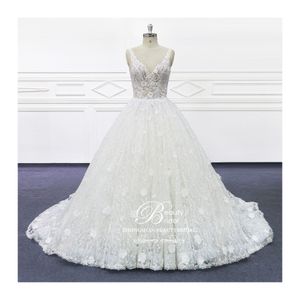 Wedding gowns lace dress A-line skirt  illusion 2023 new luxury  style