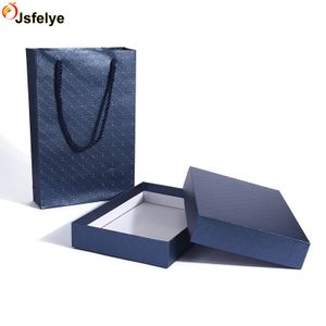 High Quality custom special paper Foam Insert navy blue shopping bags product Packing Boxes