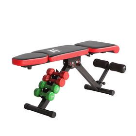 ODM Steel black and blue Adjustable Weight Bench Home Training Gym Weight Lifting Sit Up Ab Bench