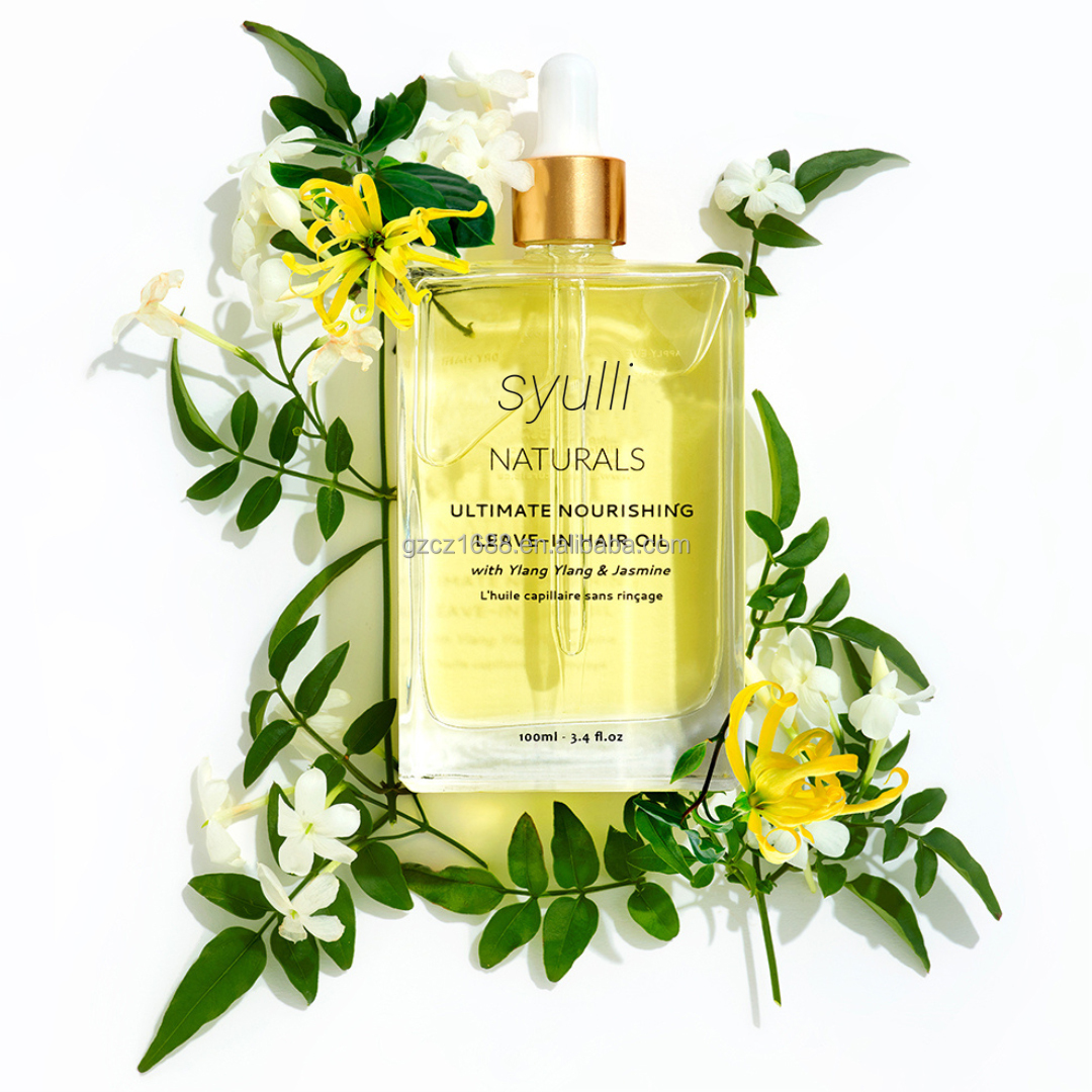 Private Label Natural Nourishing Leave-In Hair Oil Huile Scalp Treatment Elixir Oil Hair Serum Repairs Hair Growth Oil