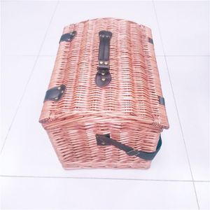 Wholesale handmade empty wicker picnic basket with lids picnic food basket