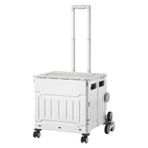 Storage Box Luggage Carriers Foldable Shopping Trolley Case Portable Smart Cart 4 Wheels Steel Plastic Durable Folding Rectangle