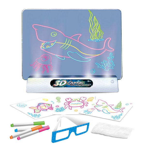 Big Discount Wholesale Customs Kids LCD Drawing Board Kids 3D Magic Drawing Pad Toys For Children Birthday Christmas Gifts