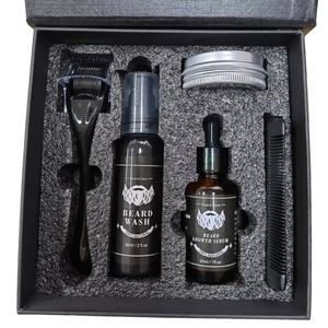 Luxury Upgraded Beard Kit Barber Care Products Unscented Beard Balm Men Beard Gift Set For Smoothing