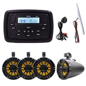 HADSA waterproof marine speakers H-1010D*4+Bluetooth radio MP3 player H-8103+USB date cable+antenna KIT