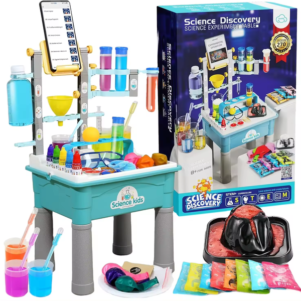 DIY STEM Educational Learning Scientific Toys 270+ Lab Experiments Science Kit for Kids with Experiment Table