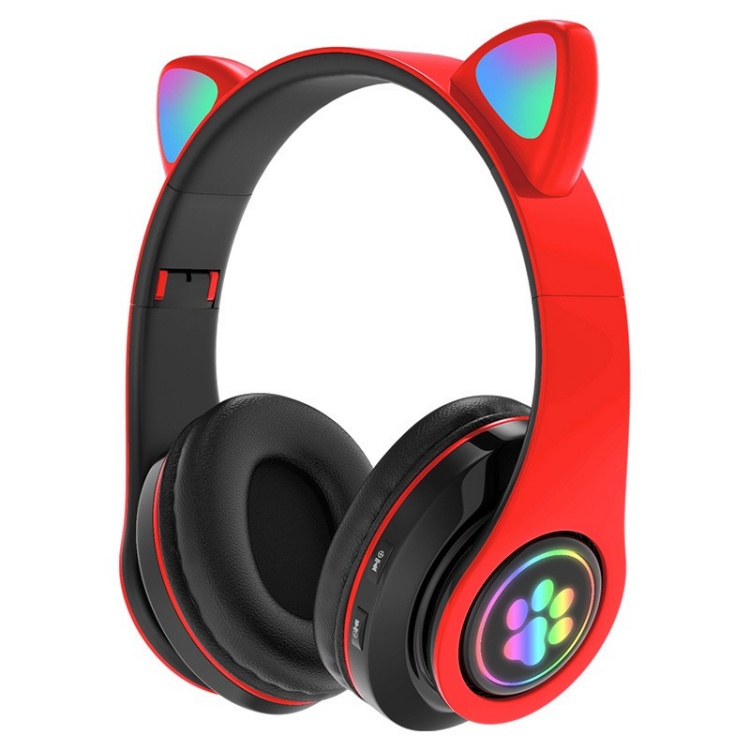 Zhongshan Yunshengshi E-Commercial Co., Ltd. 2024 Hot Product Music Overhead Multi Colors Wireless Headphone Perfect Sound Cat Ears Claw Led Digital Display Computer Headset